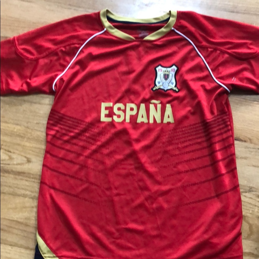 Boys Red soccer shirt